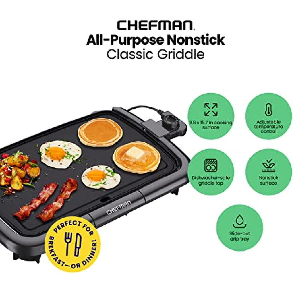 Electric Griddle with Removable Temperature Control, Nonstick Easy Cle –  BlessMyBucket