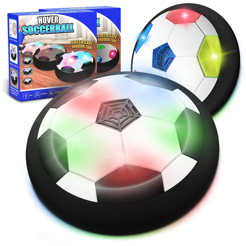 Hover Soccer Ball Kids Toys - Battery Operated Fun Air Floating Soccer Ball with Colorful LED Light - Indoor Outdoor Hover Ball Game for Age 3 4 5 6 7