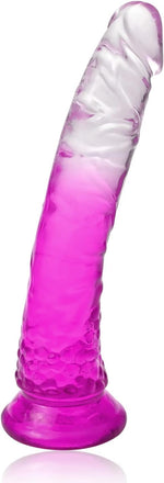 Realistic Jelly Dildo with Suction Cup – Soft, Flexible G-Spot Stimulator (Large)