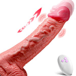 Thrusting Dildo Vibrator Sex Toys for Women - Realistic Anal Dildos Vibrators with 8 Thrusting & 8 Vibrating Heating Modes for G-Spot, Soft Silicone Suction Cup Dildo Adult Sex Toys for Couple Men