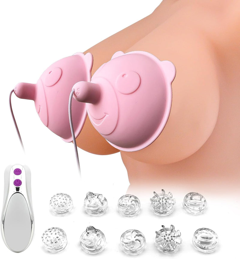 Women's Nipple Vibrator Toy, 10 Vibration Modes, Rechargeable Adult Massager