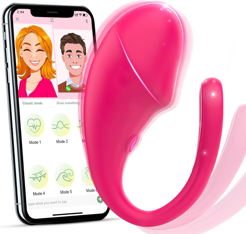 Sex Toys Vibrator for Women, Wearable Mini G Spot Vibrators Dildo with App Remote Control, Long Distance Panty Vibe with 10 Vibrations, Adult Toy & Games Anal Stimulator for Men Womens & Couple (Pink)