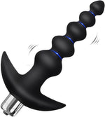 Vibrating Silicone Anal Beads Butt Plug - 16 Vibration Modes, Waterproof Toy