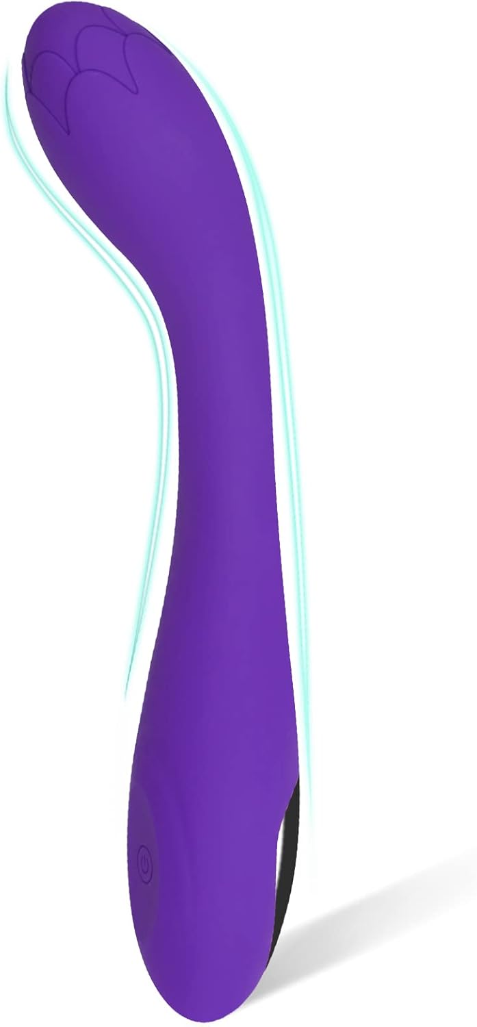 Clitoral G Spot Powerful Rose Vibrator, Waterproof Dildo Clitoral Stimulator with 10 Vibration Modes, Softer and Flexible Sex Toy for Women or Couples, Vibrator for Women (Purple)