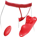 Wearable Panty Vibrator with Remote, Rose Clitoral & Butterfly Stimulator for Women