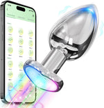 App-Controlled Vibrating Butt Plug with Heart Light – Anal Toy for Men & Women