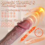 Thrusting Dildo Vibrator Sex Toys - Realistic G-Spot Silicone Suction Cup Vibrating Dildos with 10 Modes for Anal Vagina Sex Stimulation, Remote Control Adult Sex Toys & Games for Women Couples 8.4"