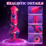 Monster Dildo Vibrator Adult Sex Toys, 8.6'' Fantasy Dragon Dildo with Suction Cup Vibranting Dildo Realistic 2 Knots & 10 Vibration, Anal Dildo Thick G Spot Dildos Prostate Toy for Women Couple Play