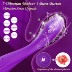 Dildo G Spot Vibrator Sex Toys for Clitoral Stimulation Wand with Powerful Vibration, Anal Dildo Sex Toy with 7 Vibration Modes Massager Adult Toys for Couple Pleasure (Purple)