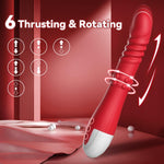 Thrusting Dildo Vibrator Sex Toys | 9.6" Sex Machine Dildos with Rotating Balls | 3 in 1 Adult Toys with 6 Thrust & Rotation *10 Vibration Modes | Adult Sex Toy Vibrators for Women Couples Pleasure B