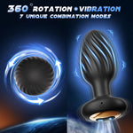 360° Rotation Adult Sex Toys for Men Prostate Massager - Swirl Surround Stimulate Prostate Point APP Remote Control, Adult Toys Anal Plug Vibrating Butt Plug with 9 Vibrating, Anal Toys Vibrator Mens