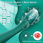 Dildo G Spot Vibrator Sex Toys for Clitoral Stimulation Wand with Powerful Vibration, Anal Dildo Sex Toy with 7 Vibration Modes Massager Adult Toys for Couple Pleasure (Green)