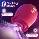 Upgraded Rose Dildo Vibrator – 5 Suction & Vibration Modes for Clitoral & G-Spot