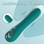 G Spot Vibrator Dildo with 10 Vibration Modes, Soft Silicone Powerful Vibrating Massagers for Clitoral Vagina and Anal Stimulation, Adult Sex Toys for Women or Men(Green)