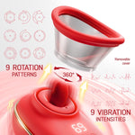 Sucking Vibrator, Female Sex Toys Vibrators with 9 Tongue Licking & Vibrating Modes Rose Sex Toy, 3 Suction Adult Toys Clitoral Vibrators, G Spot Vibrator Nipple Toys Adult Sex Toys for Women