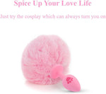 Pink Bunny Tail Anal Plug | Soft Silicone Butt Plug for Cosplay & Sensual Play