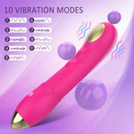 Sex Toys Dildo Vibrator, Squirting Vibrators G Spot Clitoral Stimulator Adult Toys Games & Foreplay with 10 Playful Vibrating for Women Couples, Rechargeable Waterproof (Rose)