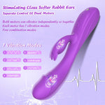 Rabbit G Spot Vibrator Sex Toys, 7 * 7 Vibrating Modes 8.4'' Couple Realistic Vibrators Anal Dildo Wand Adult Toys, Adult Sex Toys for Women and Couples Pleasure (Purple)