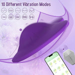 Wearable Panty Vibrator – 10-Mode Rechargeable Clitoral & Nipple Stimulator (Purple)