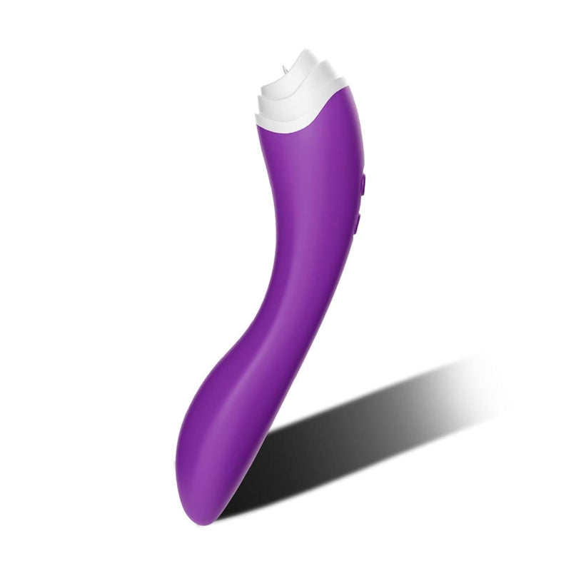 G-Spot Vibrators,Clitoris Licking Stimulators, Dual Stimulation Silicone Dildos For Clitoral/Nipple/G-Spot With 9 Vibrations&9 Pulsations Licking Masturbation, Female Masturbator Sex Toys (Purple)