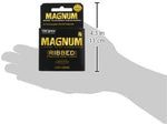 Magnum Ribbed Condoms, Unscented, 3 Count