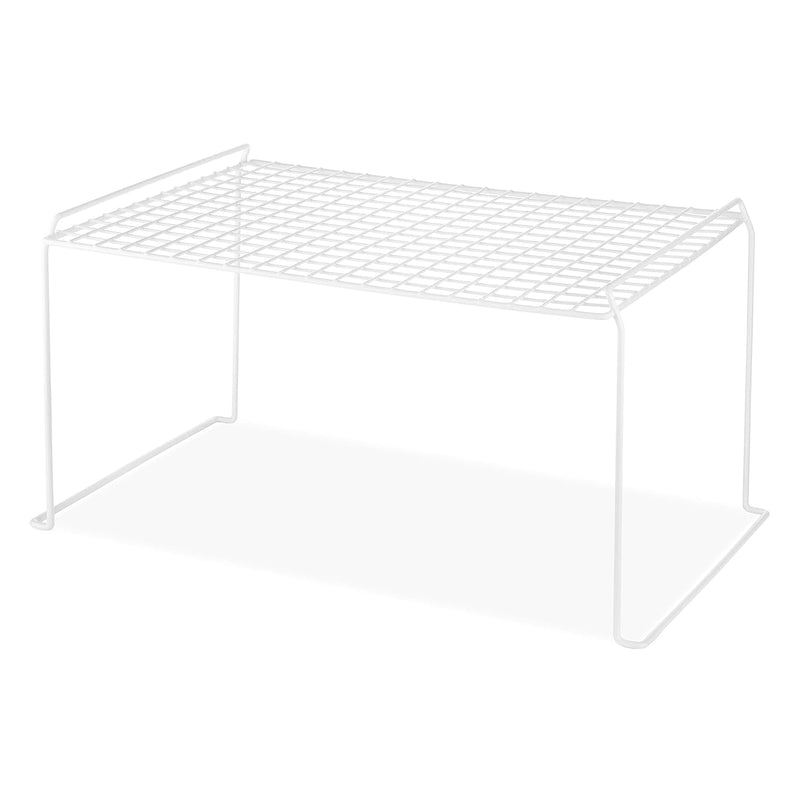 White Wire Stacking Shelf Large