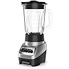 PowerCrush Countertop Blender, 6-Cup Glass Jar, For Smoothies and More, Stainless Steel Blade, 4 Speed Settings to Puree, Crush Ice, Chop, Dice, and Pulse, Dishwasher Safe, 700W Motor