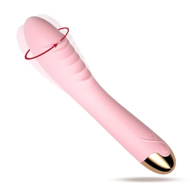 '-360 Rotating Vibrator Thrusting Dildo For Women,G Spot Vibrator Clitoral Stimulator Sex Toys Thrusting Vibrator With 10 Vibration Modes,Discreet Rechargeable Powerful Dildo (Pink)