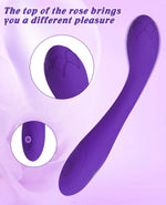 Clitoral G Spot Powerful Rose Vibrator, Waterproof Dildo Clitoral Stimulator with 10 Vibration Modes, Softer and Flexible Sex Toy for Women or Couples, Vibrator for Women (Purple)