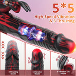 Thrusting Dildo Vibrator Sex Toy, 8.26 Inch Realistic Dildos with 3 Thrusting and 5 * 5 Vibration Remote Control Dual Vibrating Dildo Adult Toys for Women Couple Anal Clit G-Spot Stimulation