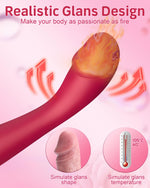 G Spot Vibrator Sex Toys for Women - Wand Vibrator Adult Female Sex Toys Personal Massager with 10 Powerful Vibrations & Heating Function, Vibrating Dildo for Clitoris Vagina and Anal Stimulation