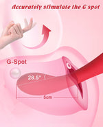 Clitoral G-Spot Powerful Rose Vibrator, Waterproof Dildo Clit Stimulator with 10 Vibration Modes, Softer and Flexible Sex Toy for Women, Clitoral Vibrator (Red)