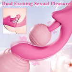 Womens Sex Toy Dildo Vibrator, G Spot Vibrator Lip Tongue Licker Rotating for female Clitoral Vagina Anal Sex, 5 Licking & Vibrating Modes, Rabbit Vibrator Nipple Massager Adult Sex Toys & Game Couple