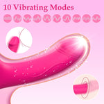 Strapless Strap-On G-Spot Dildo Vibrator with 10 Modes & Remote Control, Anti-Slip Silicone Realistic Double-Ended Vibrating Butt Plug, Adult Anal Sex Toys for Women Lesbians Couples