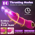 Upgraded G spot Vibrator Womens Sex Toy, 9″ Realistic Thrusting Dildo Vibrator with 10 Thrusting & 10 Vibration Patterns, Female Vibrator Adult Sex Toys for Women, Sex Machine (Hot Pink)