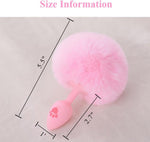 Pink Bunny Tail Anal Plug | Soft Silicone Butt Plug for Cosplay & Sensual Play