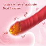 G Spot Couple Vibrator with Heating Function Sex Toys for Women Realistic Dildo Vibrators with 10 Vibrations Nipple Anal Vibrator Dildo Anal Toys for Couples Bullet Vibrators Wand (Red)