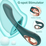 G Spot Vibrator Sex Toy-Ergonomics Curved Clit Anal G Spot Adult Toy with 10 Powerful Vibrating Modes Massager Vibrators Wand Soft Silicone Adult Sex Toy for Women Couple Fun (Green)