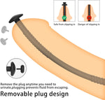 Silicone Urethral Sounds Set with Plug & Syringe, Urethral Dilator Masturbator