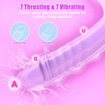 Thrusting Dildo Vibrator-8.3" G Spot Vibrator Womens Sex Toys with 7 Vibrating & 7 Thrusting Modes,Adult Toys Dildos for Women Clitoral & Men Anal Stimulation,Sexual Pleasure Tools for Women (Purple)