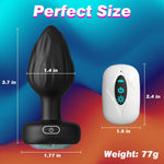 Vibrating Butt Plug with Remote – 10 Modes, Light-Up Crystal Base, Prostate Toy