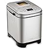 Bread Maker Machine, Compact and Automatic, Customizable Settings, Up to 2lb Loaves, CBK-110P1, Silver,Black