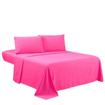 Full Sheets Set - Hotel Luxury 4-Piece Bed Set, Extra Deep Pocket, 1800 Series Bedding Set, Wrinkle & Fade Resistant, Sheet & Pillow Case Set (Full, Hot Pink)