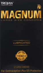 Magnum Large Size Lubricated Condoms - 12 count