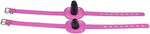 Leather Lockable Ball Gag w/Lock Bondage Fetish Restraint Slave Roleplay Gimp 4 (Hot Pink, Short)