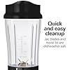 Portable Blender for Shakes and Smoothies with 14 Oz BPA Free Travel Cup and Lid, Durable Stainless Steel Blades for Powerful Blending Performance, Black