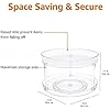 2 Tier Lazy Susan Turntable Organizer, 12" Diameter, Clear