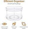 2 Tier Lazy Susan Turntable Organizer, 12" Diameter, Clear