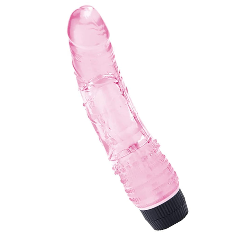 G-Spot Vibrator Dildo, Jelly Multi Speed Penis Unisex Masturbation Orgasm For Men Women (Pink)