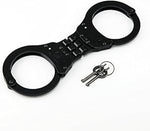 Heavy Duty Hinged Double Lock Steel Police Edition Professional Grade Handcuffs